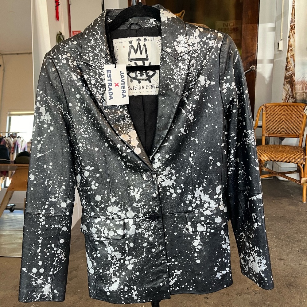 Javiera X Estrada Painted Leather Jacket
